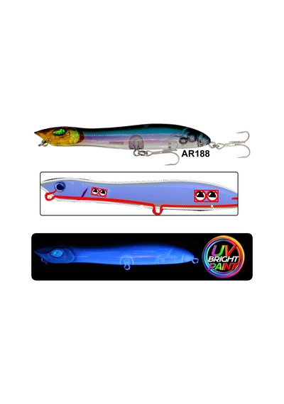 Eurofish Aragon Croax Zigzag 106mm 11gr Su Üstü Maket Balık Ar188