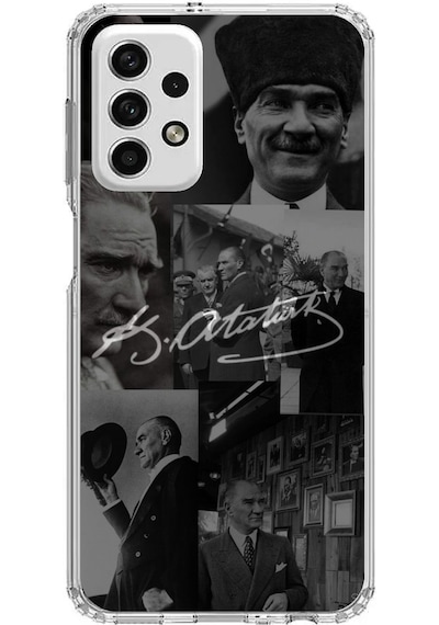 Samsung Galaxy A73 Uyumlu Kemal Atatürk İmza Baskılı Silikon Kılıf Renkli