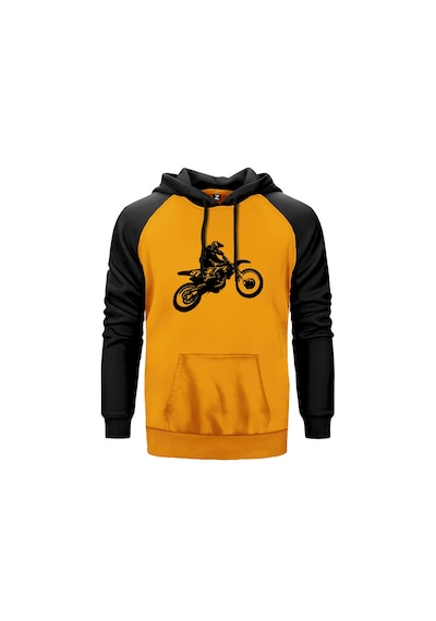 Motokros Endurocross Sarı Renk Reglan Kol Sweatshirt Sarı