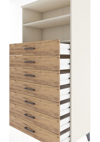 Hyperion Dolap 2 Raflı 7 Çekmeceli 88x44x182 Aytaşı-çam Aytaşı