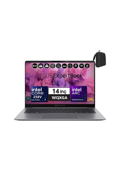 Asus ExpertBook P5405CSA-WI7321-TBS0D04 Ultra 7 258V 32 GB 2 TB SSD 14" Free Dos Dizüstü Bilgisayar + Çanta