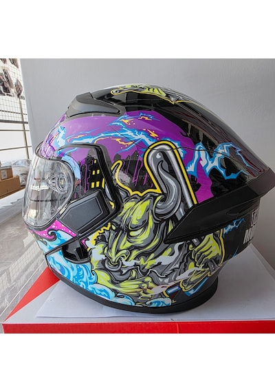 Rhkc Çene Açılır Kask Vizörlü Bıg Monster L Çok Renkli
