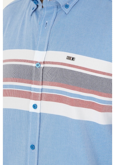 U.s. Polo Assn. Erkek Saks Gömlek Desenli 50288373-vr045 Sax U.s. Polo Assn. Erkek Saks Gömlek Desenli 50288373-vr045 Sax