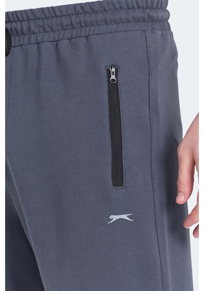 Slazenger Onon In Erkek Fermuar Cepli Koyu Gri Eşofman Altı Koyu Gri