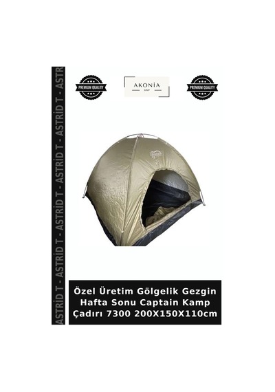 Özel Üretim Gölgelik Gezgin Hafta Sonu Captain Kamp Çadırı 7300 200x150x110cm Standart