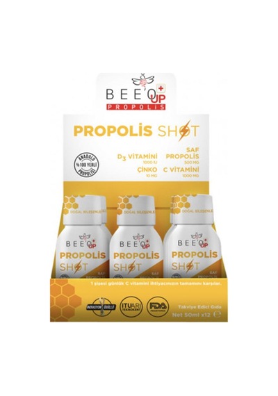 Bee'O Up Propolis D3 Vitamini Çinko C Vitamini 50Ml 12 Shot