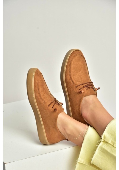 Fox Shoes Y602170902 Taba Süet Bağcıklı Casual Ayakkabı Taba