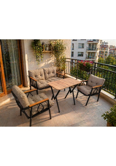 Doruk Home Damla Model Balkon Mobilyası 2 1 1 90x50 Masalı Bahçe Mobilyası Balkon Mobilyası Çay Seti Haki Doruk Home Damla Model Balkon Mobilyası 2 1 1 90x50 Masalı Bahçe Mobilyası Balkon Mobilyası Çay Seti Haki