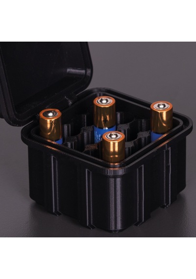 Aaa Pil Saklama Kutusu 3d Baskı Taşıma Kutusu 16'lı Pil Organizer Kutu Siyah