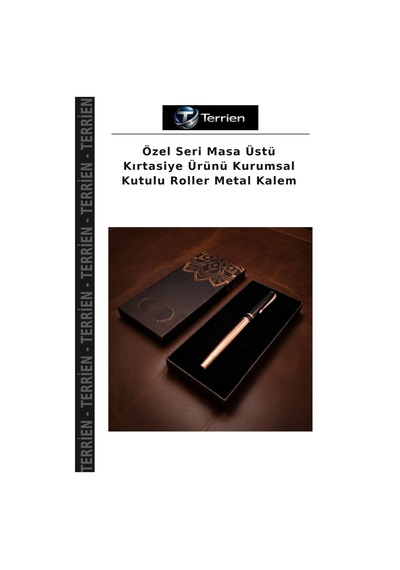 Özel Seri Masa Üstü Kırtasiye Ürünü Kurumsal Kutulu Roller Metal Kalem Çok Renkli