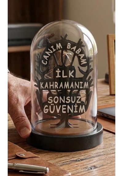 Babalar Günü Hediyesi Işıklı Fanus - Babalara Özel Hediye