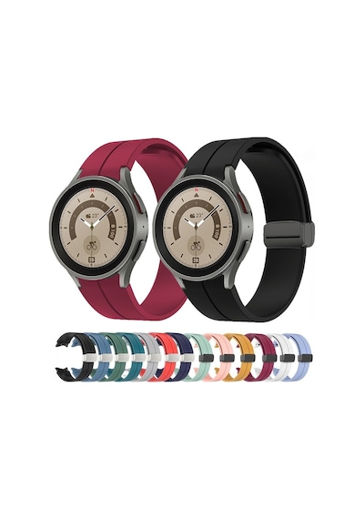 Samsung Galaxy Uyumlu Watch 4 5 6 Pro 40 44 Classic 42 43 46 47 Mm Kordon Magnetli Ayarlanır Silikon Kordon