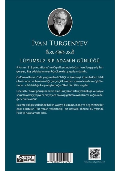 Lüzumsuz Bir Adamın Günlüğü - İvan Turgenyev - Maviçatı (dünya Kl