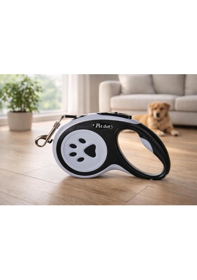 Gobypet Makaralı Tasma, 5 Metre İp Otomatik Tasma, Otomatik Şerit Köpek Gezdirme Tasması, Köpek
