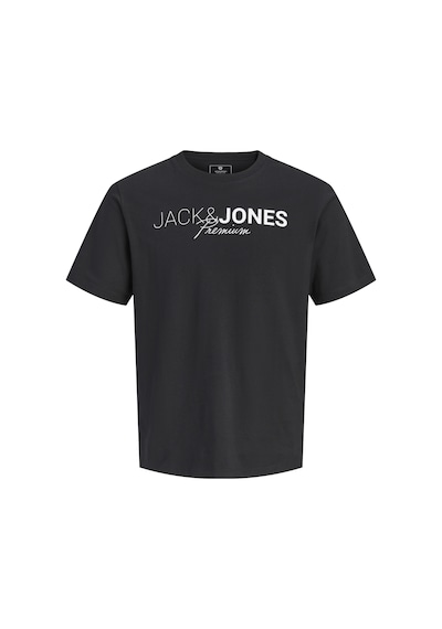 jack jones erkek gogus baskili tisort blaneo 12298018 siyah 121434095