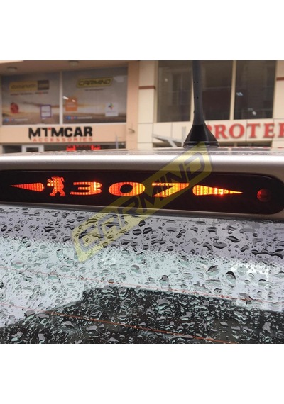 Peugeot 307 Karbon Arka Fren Stop Lambası Sticker (358008577)