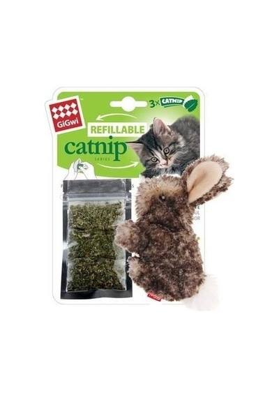 Gigwi Catnip Hazneli Tavşan Kedi Oyuncağı 10 CM
