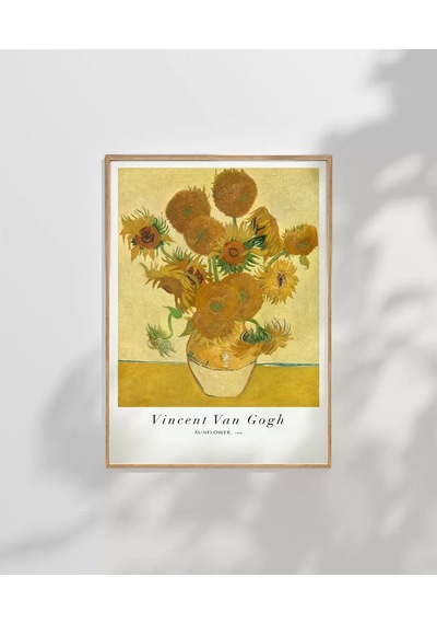 Çerçevesiz Poster Van Gogh Ayçiçekleri