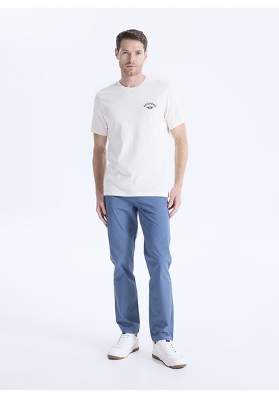 Dockers Bej Erkek Slim Fit Logo Baskılı T-shirt A1103-50