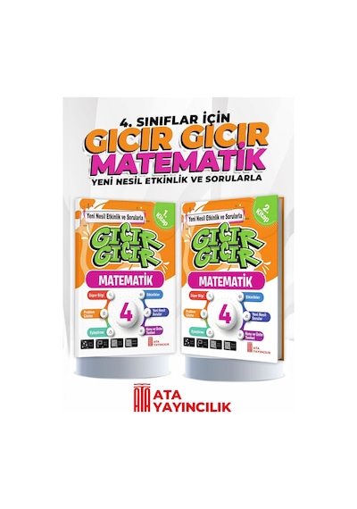 Ata Yayıncılık 4. Sınıf Gıcır Gıcır Matematik 1 Ve 2. Kitap
