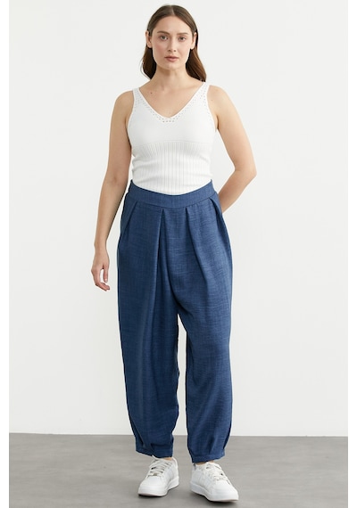 Sementa Pensli Rahat Kalıp Pantolon - Indigo