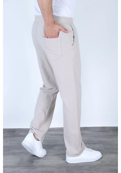 Myrab Denim Baggy Keten Pantolon Jogger Çağla Yeşili Taş