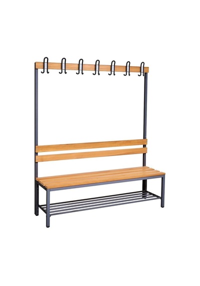 Ayakkabılıklı 4 Ayaklı Tek Taraflı Bank, 7 Kanca, 150x43x170 Cm, Spor Bankı