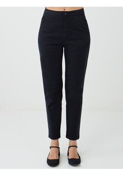 Jimmy Key Jimmy Key Siyah Normal Bel Normal Paça Gabardin Pantolon 5ww184558900