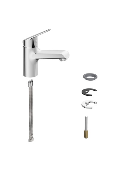 Serenity A42912 Kısa Lavabo Bataryası Krom Çok Renkli