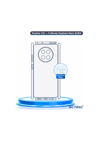 Realme 12x Uyumlu Fullbody Arka Kaplama Hidrojel Koruyucu Film