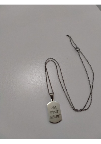 Mrchediyesepeti Çelik Kolye Şahsa Özel