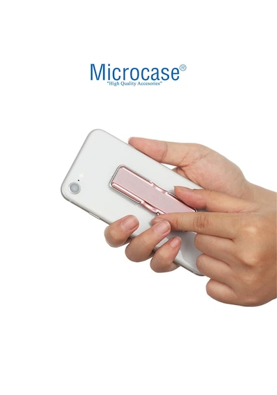 Microcase Üniversal Telefon Arkası El Parmak Tutucu Standlı Cep Telefonu Tutacağı - Al4937 Mavi