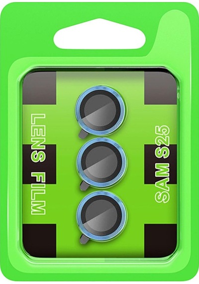 Samsung Galaxy Uyumlu S25 Plus Raze Metal Kamera Lens - Mavi Renkli