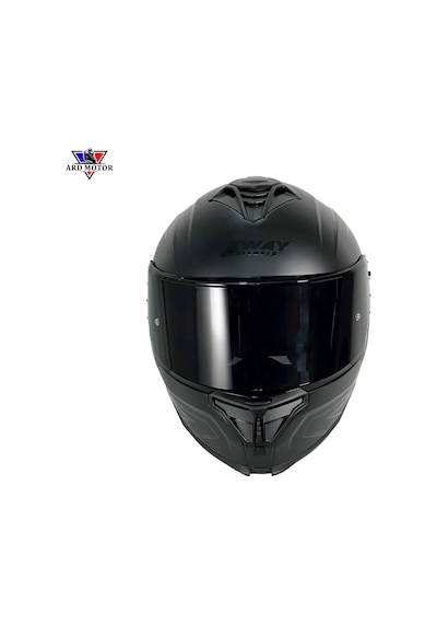 Sway 867 Lıne Matt Black Güneş Vizörlü Kapalı Kask Siyah