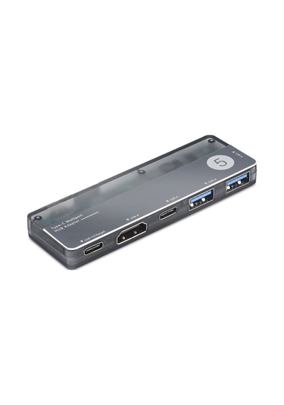 Type-c 3.1 Gen1 Hub Pd Hdmı 4k 5 Port 5 Gbps Alüminyum Gri Tuh353