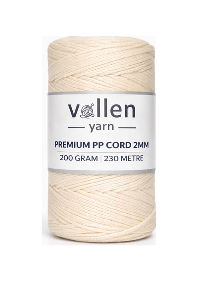 200gr/230m Premium Polyester Makrome Ipi 2mm ,makrome Ip,makrame,supla,çanta Ipi,ekru