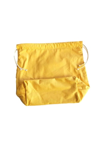 Angel Çanta Aksesuar Örgü Çantaya Hazır Astar Tabanlı Büzgülü 22X12Cm Hardal