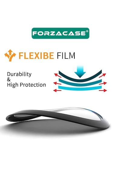 Forzacase Huawei Watch 5 46mm İle Uyumlu Çerçeveli Tam Kaplayan 3d Pet Ekran Koruyucu Film - Fc016