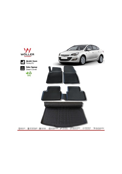 Opel Astra J Sedan Paspas Bagaj Havuzu 2010 2020 Arası 3D Wöller