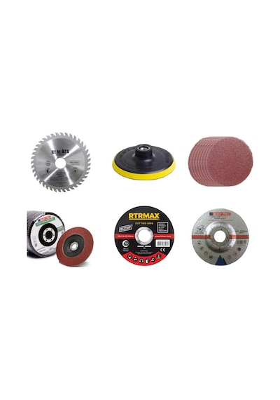 Bay-Tec 5Li Taşlama Disk Seti Elmas Sunta Ahşap Metal Zımpara N11.838