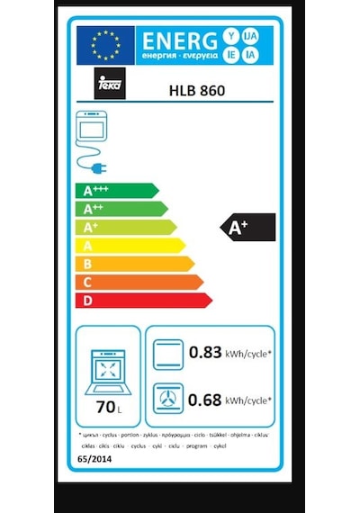 Teka HLB 830 SS Ankastre Fırın Siyah