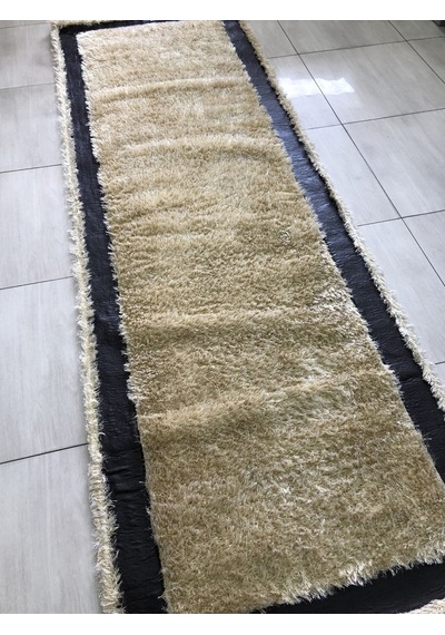 Saray Halı Simli Deri 100X300 Sarı Derili Simli Yolluk 3 Metre !
