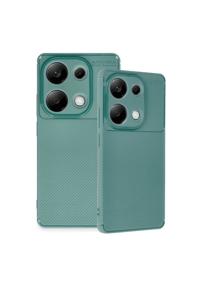 Xiaomi Redmi Note 13 Pro 4g Uyumlu Kılıf Auto Focus Karbon Kapak - Koyu Yeşil