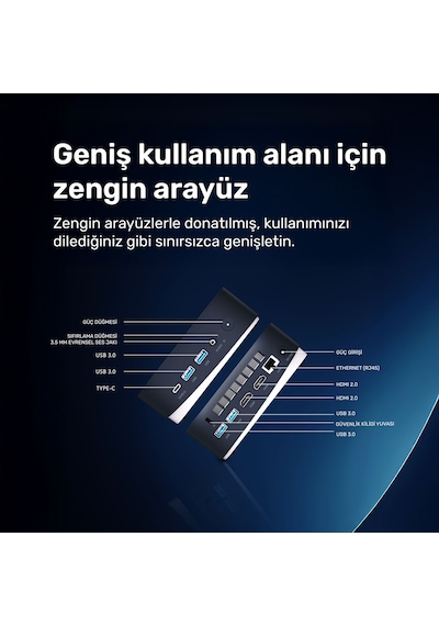 Raxius MP AD16-İ7-XE-136P001 i7-1360P 16 GB 512 GB SSD Free Dos Mini Pc