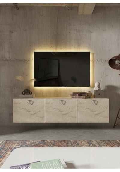 Resital Tv Ünitesi S1837-8 Traverten Traverten
