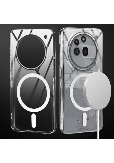 Caseonn Nothing Phone 3a Pro Kılıf Magsafe Özellikli Sararmaz Kristal Sert Kapak Şeffaf