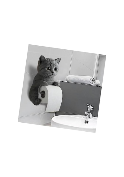 Kedi Tasarımlı Tuvalet Kağıtlığı Evimdeyokyok