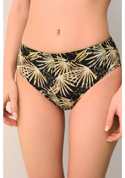 Suwen Palm Biyeli Şerit Detaylı Bikini Alt Sb26260372372 Çok Renkli