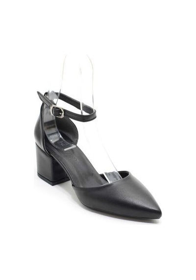 Cihanshoes Siyah Renk Topuklu Kadın Ayakkabı - Siyah