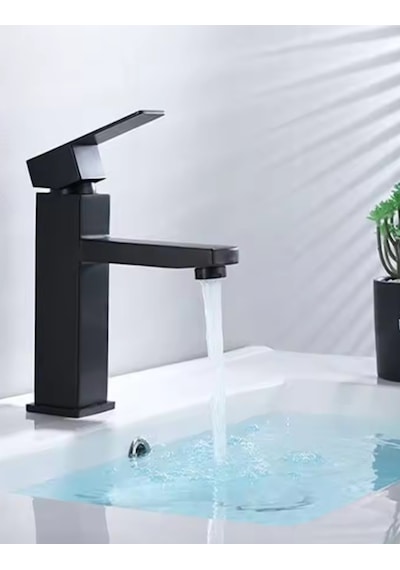 Rudi 602B Kare Lavabo Bataryası Siyah